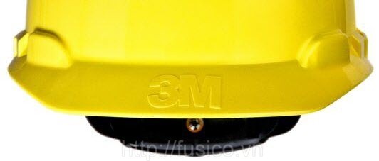Mũ bảo hộ 3M H-702V màu vàng có lỗ thông khí, giảm chấn dạng nút vặn 4 điểm nối