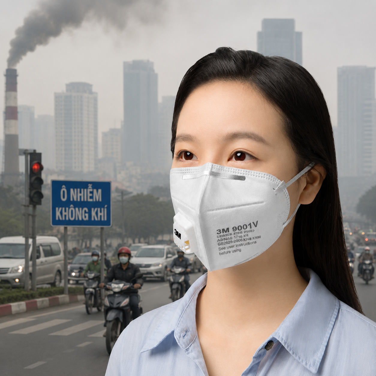 Tình trạng ô nhiễm không khí ngày càng tăng và chiếc khẩu trang này sẽ bảo vệ sức khỏe của bạn