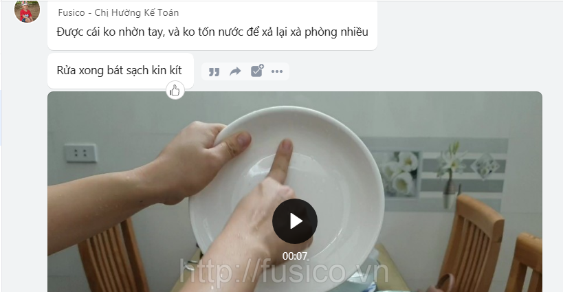 Ảnh phản hồi khách hàng nước rửa bát 3M Thái Lan