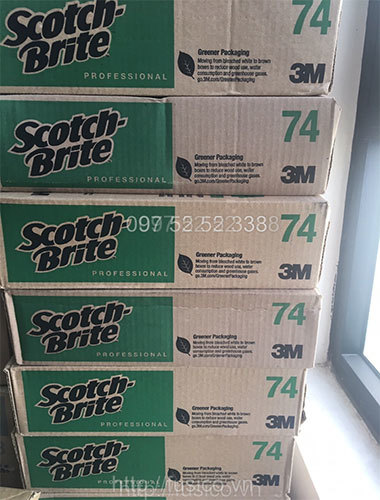 Ảnh thực tế miếng chùi rửa bọt biển 3M scotch brite 74