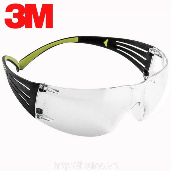 Kính bảo hộ 3M SF401AF chống bụi chống tia UV chống đọng sương chống trầy xước (màu trắng)