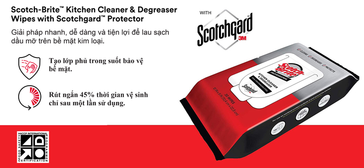 Ưu điểm khăn lau dầu mỡ 3M scotch brite kitchen
