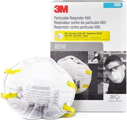 Hộp khẩu trang 3m 8210 chống bụi N95
