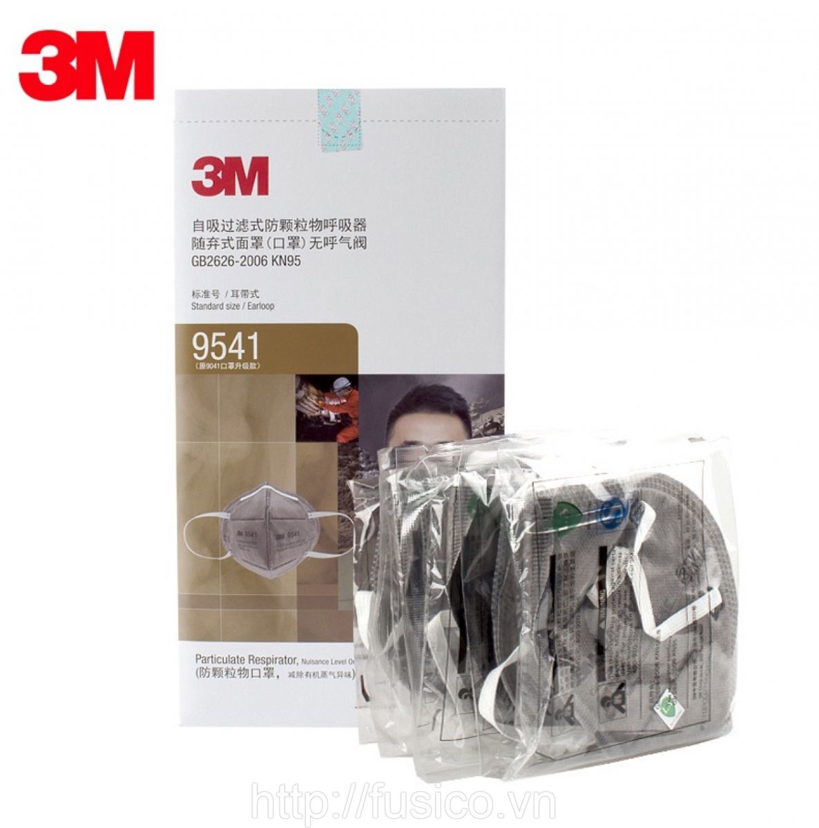 Hộp khẩu trang 3M 9541 - N95 KN95 P2 FFP2 lọc 95% bụi mịn PM2.5