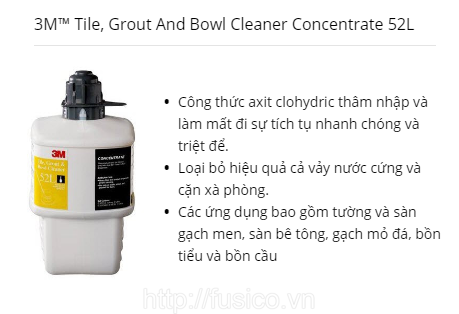 Hóa chất tẩy mạch gạch 3M 52L